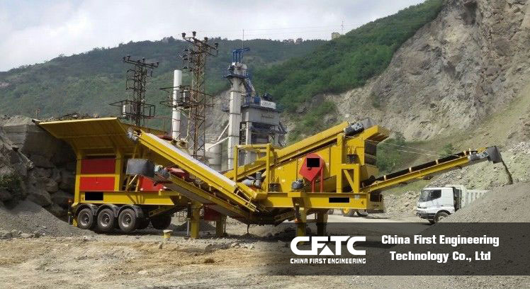 tire mobile jaw crusher